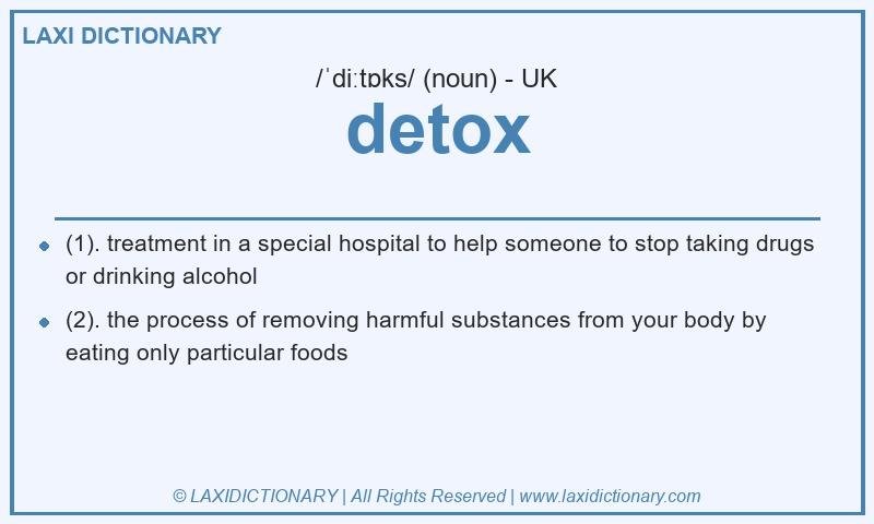 Definition detox in British English