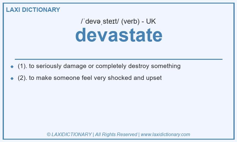 Definition devastate in British English