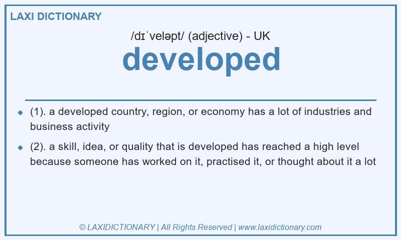 Definition developed in British English