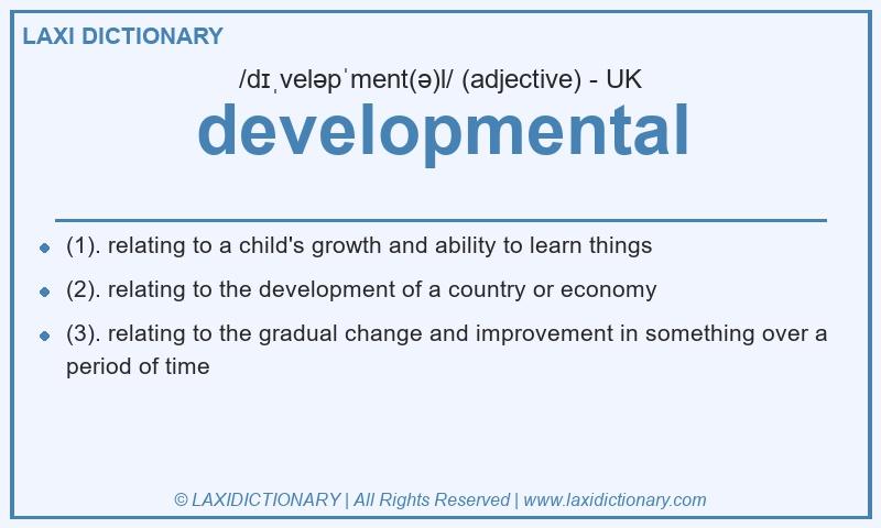 Definition developmental in British English