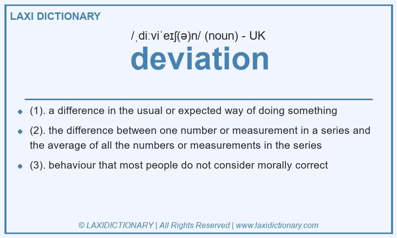 Definition deviation in British English