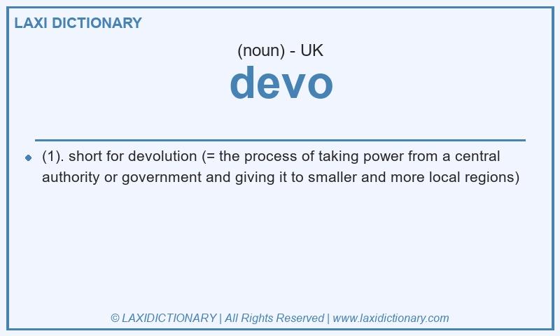 Definition devo in British English