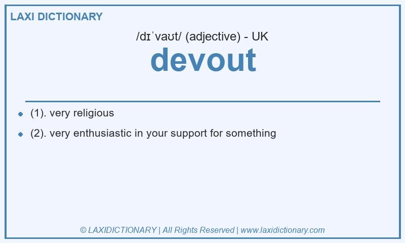 Definition devout in British English