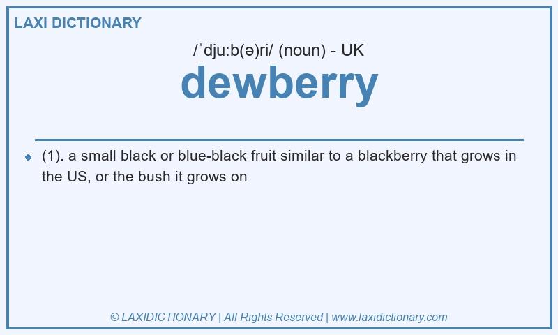 Definition dewberry in British English