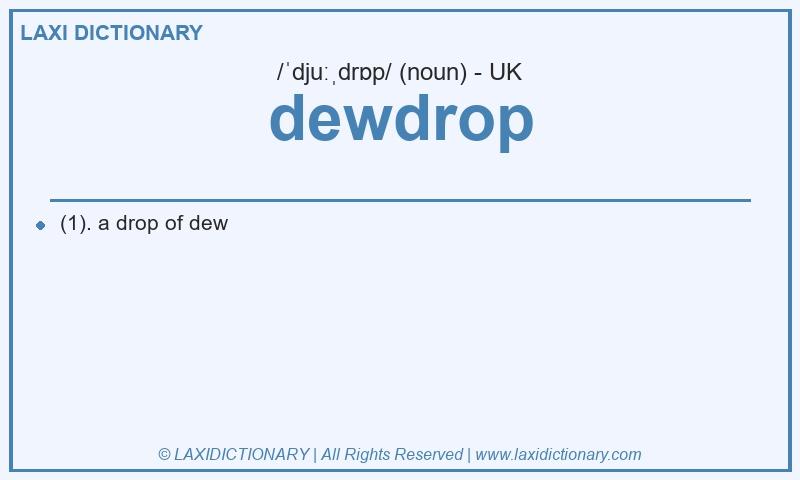Definition dewdrop in British English