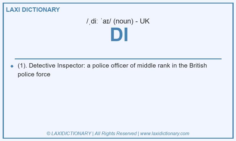 Definition DI in British English