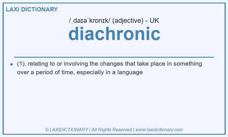 Definition diachronic in British English