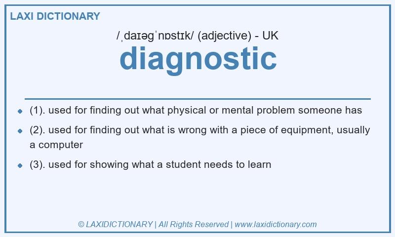 Definition diagnostic in British English