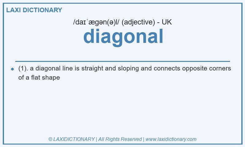 Definition diagonal in British English