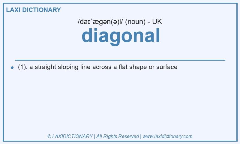 Definition diagonal in British English