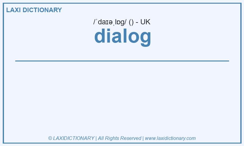 Definition dialog in British English