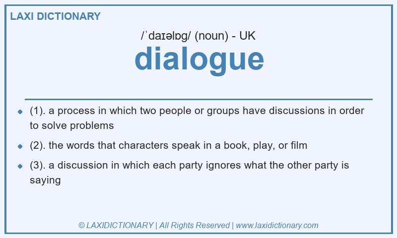 Definition dialogue in British English