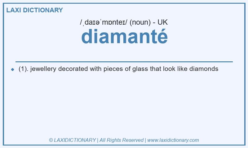 Definition diamanté in British English