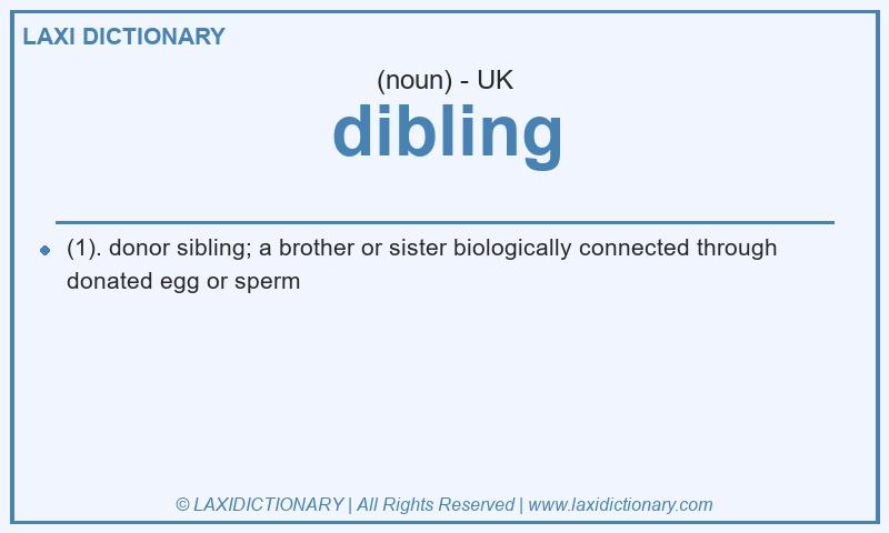 Definition dibling in British English