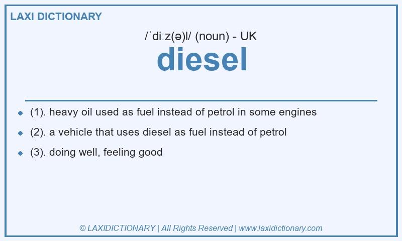 Definition diesel in British English