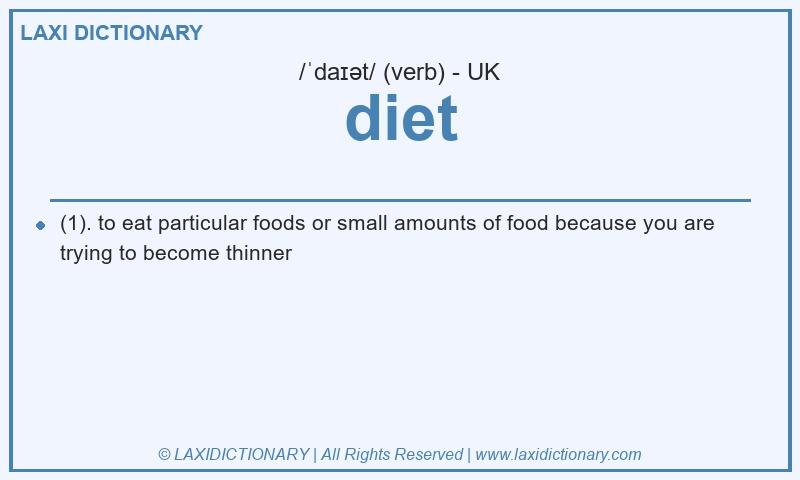 Definition diet in British English