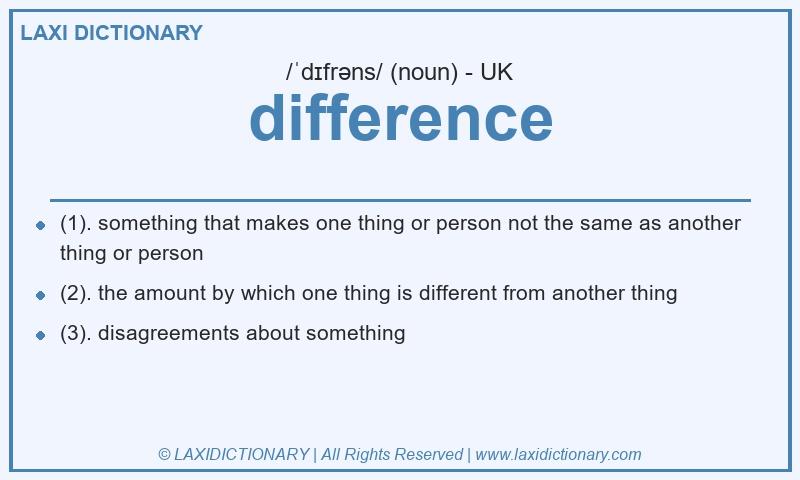 Definition difference in British English