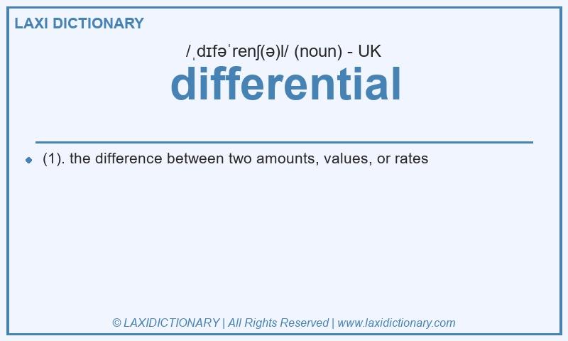Definition differential in British English