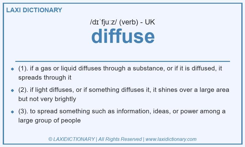 Definition diffuse in British English