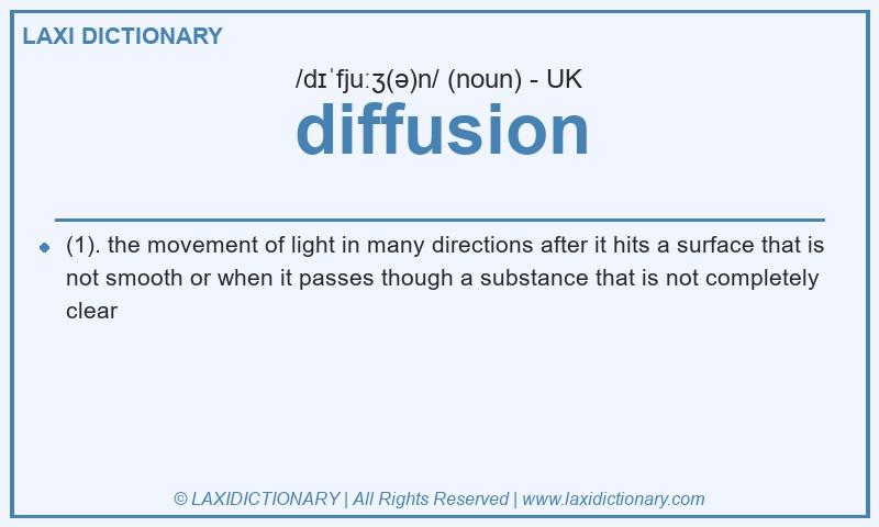 Definition diffusion in British English