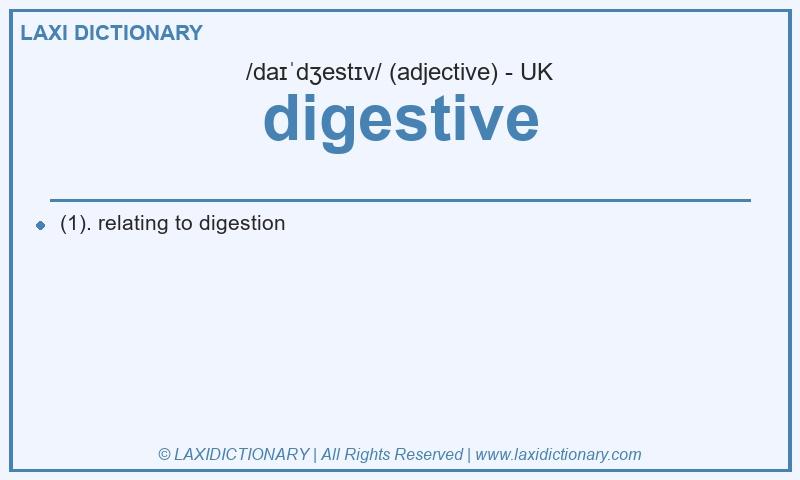 Definition digestive in British English