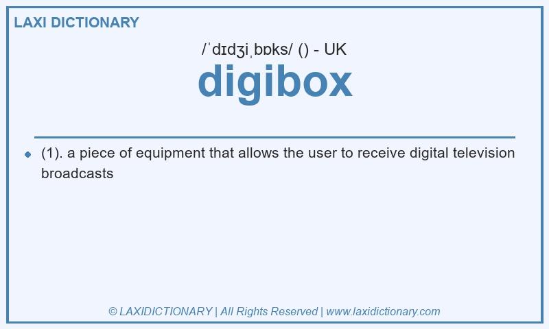 Definition digibox in British English