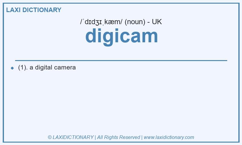 Definition digicam in British English