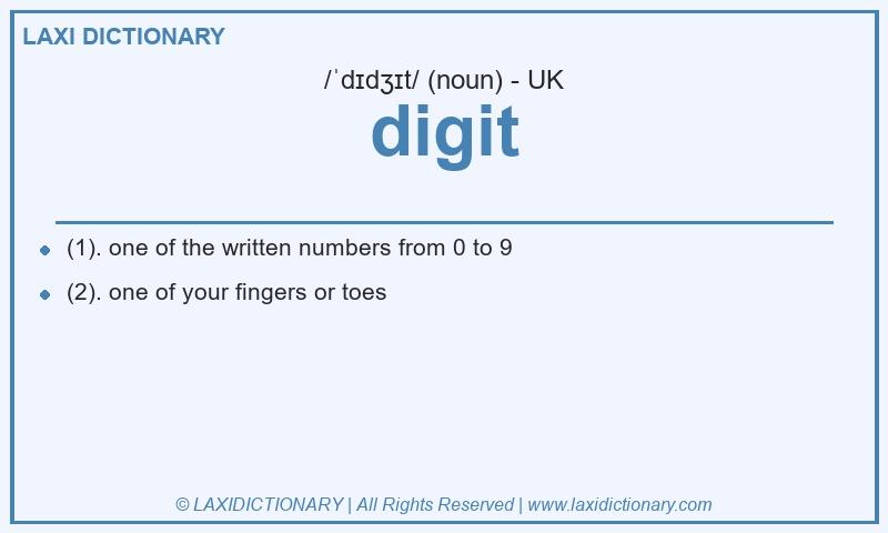 Definition digit in British English