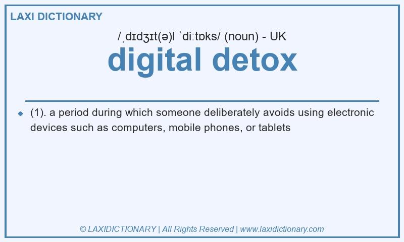 Definition digital detox in British English