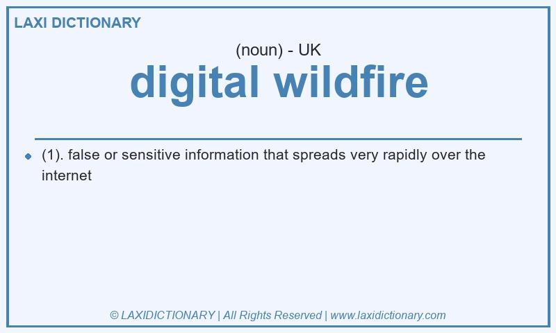 Definition digital wildfire in British English