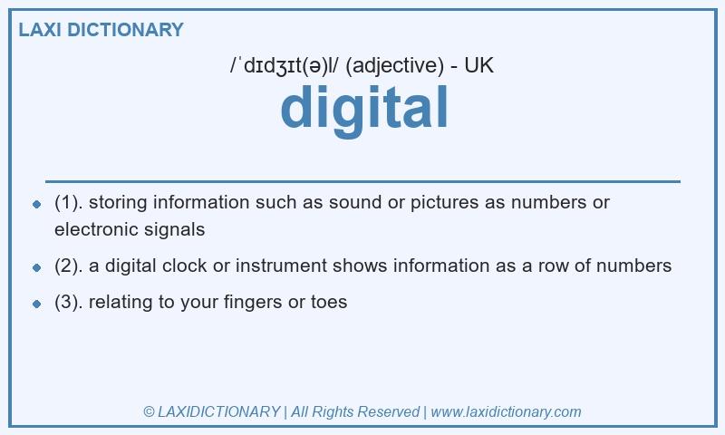 Definition digital in British English