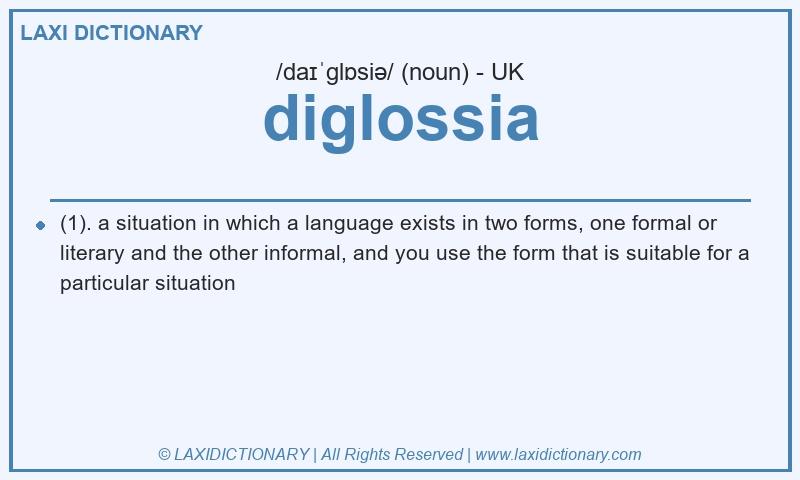 Definition diglossia in British English