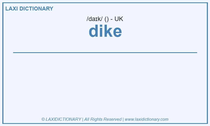 Definition dike in British English