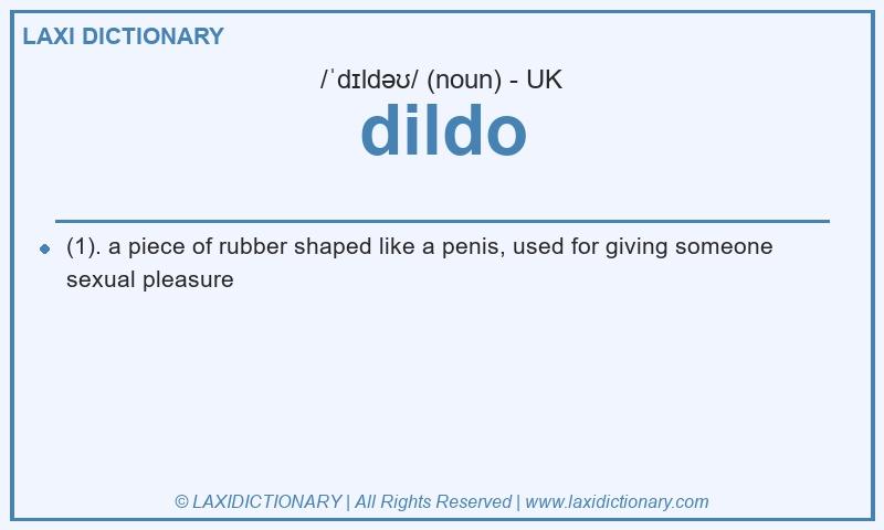 Definition dildo in British English