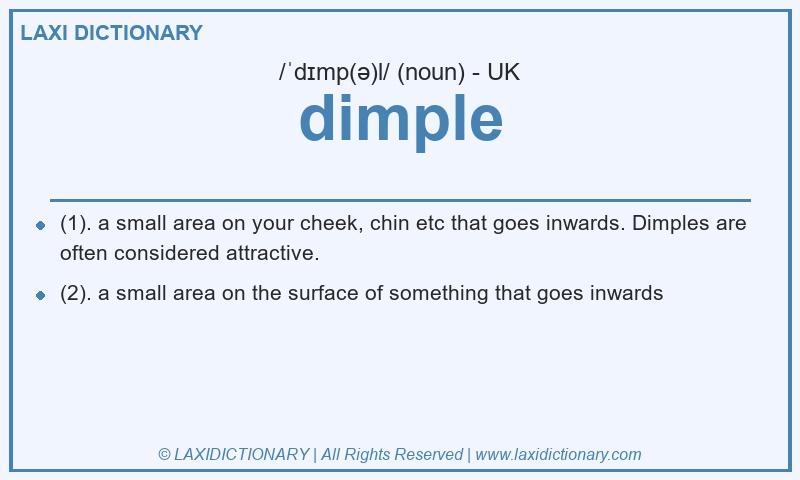 Definition dimple in British English
