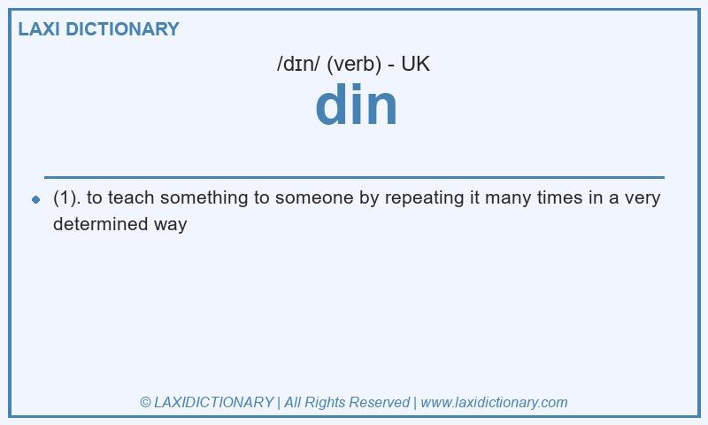 Definition din in British English