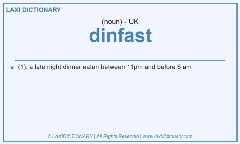 Definition dinfast in British English