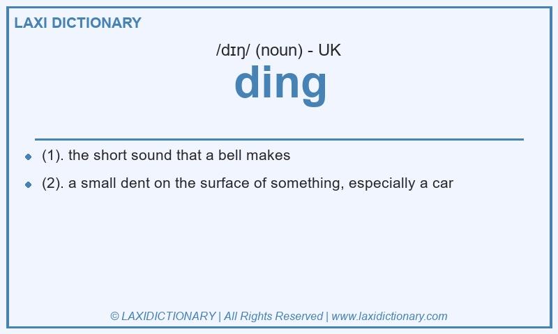 Definition ding in British English