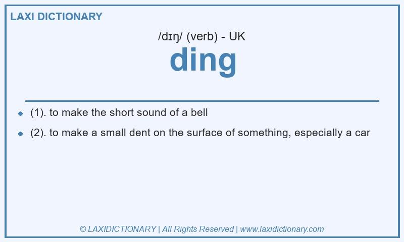 Definition ding in British English