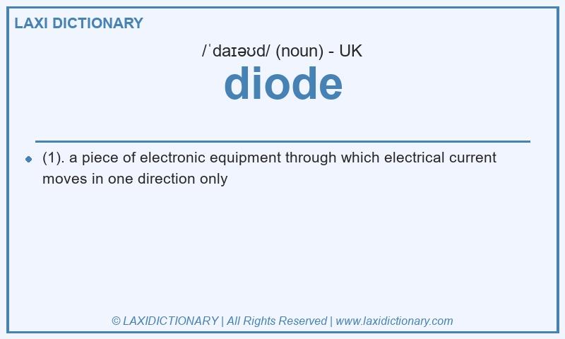 Definition diode in British English