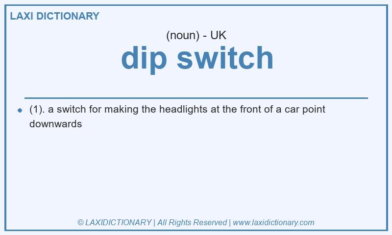 Definition dip switch in British English