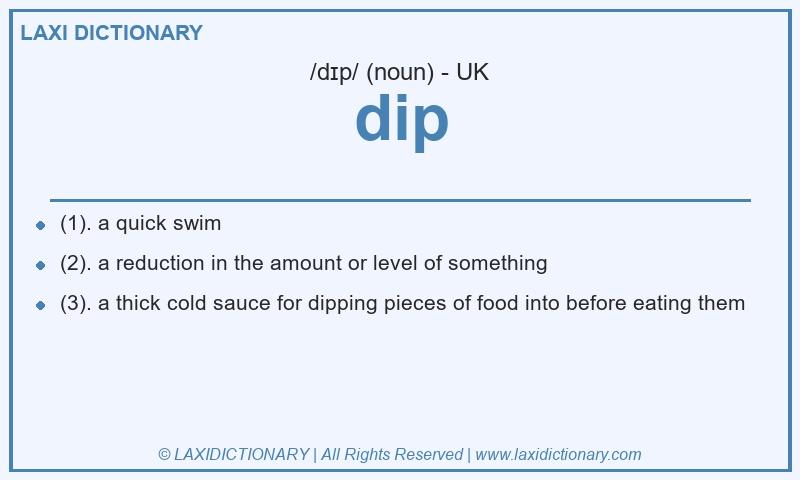 Definition dip in British English