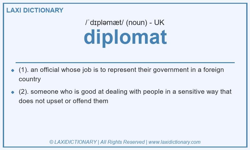 Definition diplomat in British English
