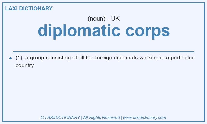 Definition diplomatic corps in British English