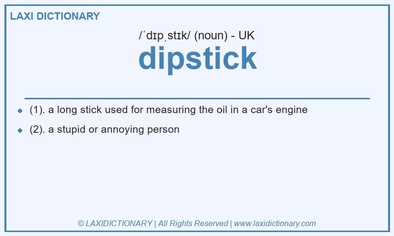 Definition dipstick in British English
