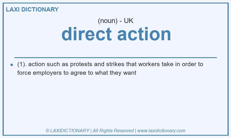 Definition direct action in British English