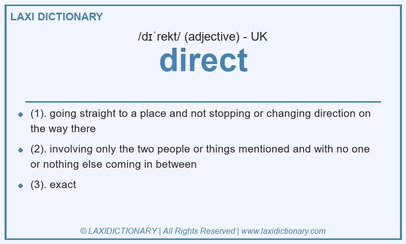 Definition direct in British English