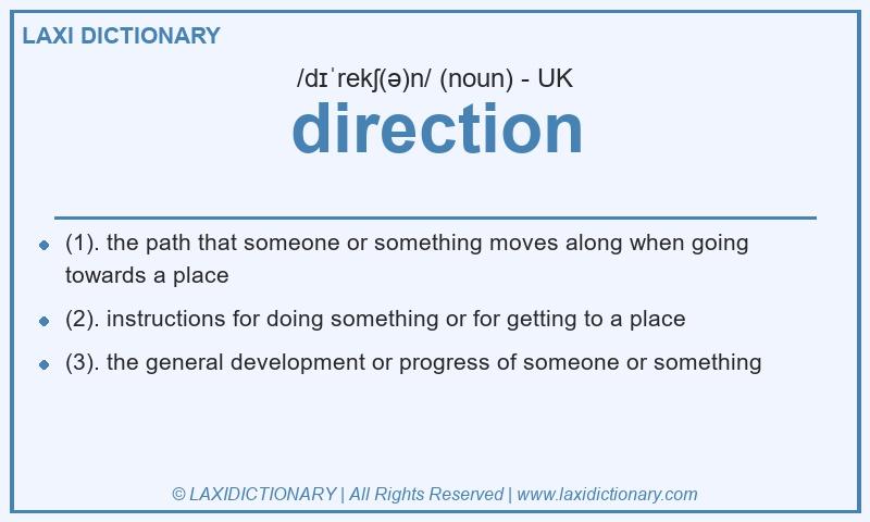 Definition direction in British English