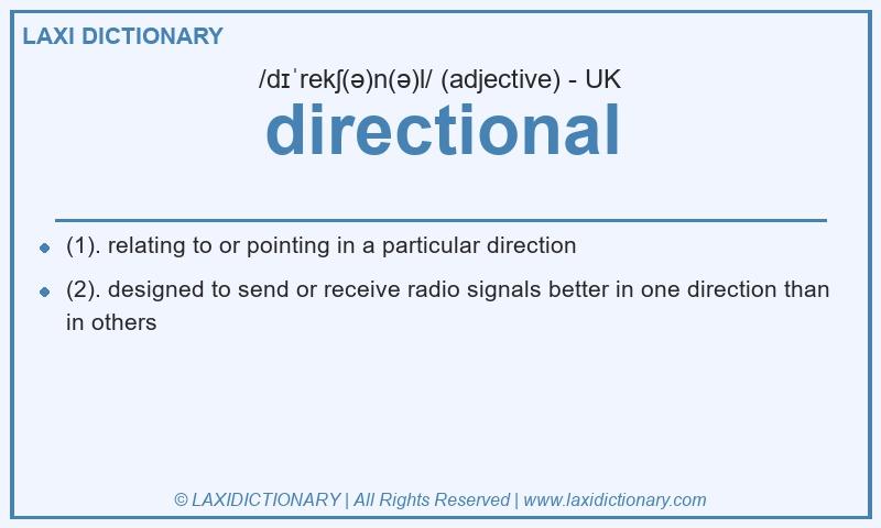 Definition directional in British English