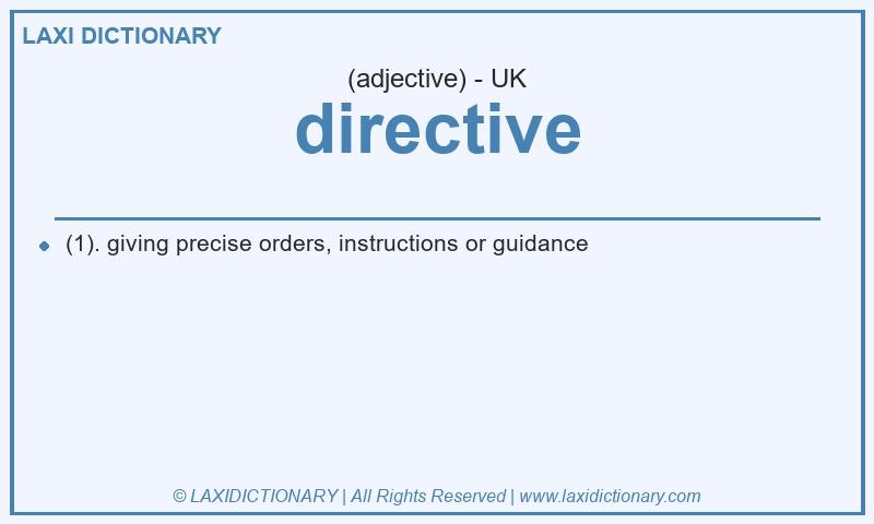 Definition directive in British English